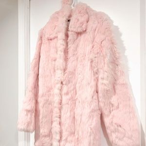 Atmosphere Fluffy Pink Faux Fur Teddy Coat S/P
